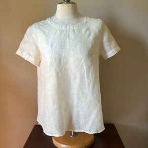 Cream short sleeve tunic